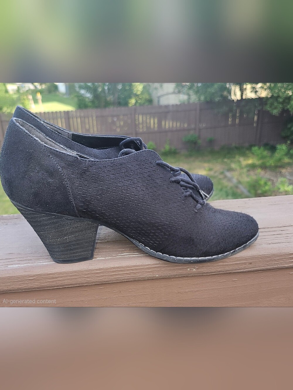 Dr. Scholl's Be Energized Lace-Up Shootie Booties Black Size 7.5